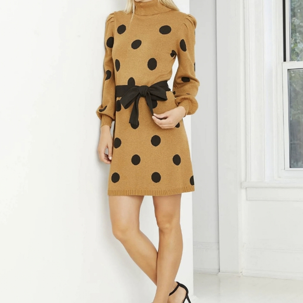 Women's Balloon long sleeve sweater dress